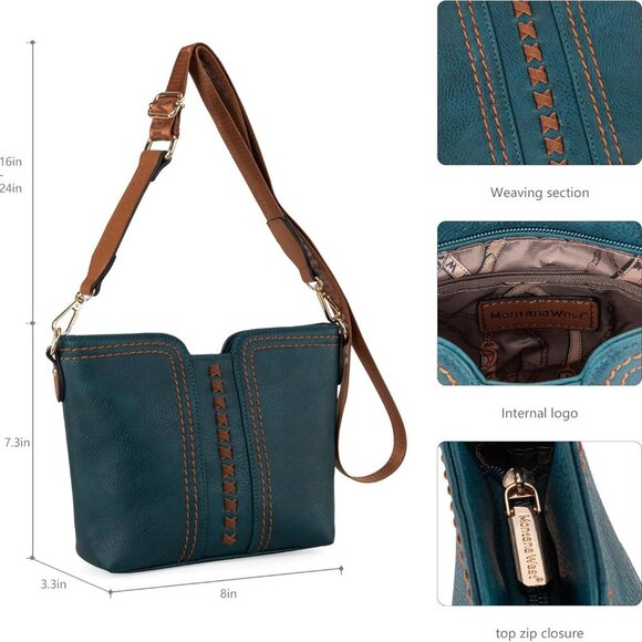 MINI Crossbody Bags for Women Cross Body Purses Shoulder Handbags with Wide Guit - Picture 4 of 6